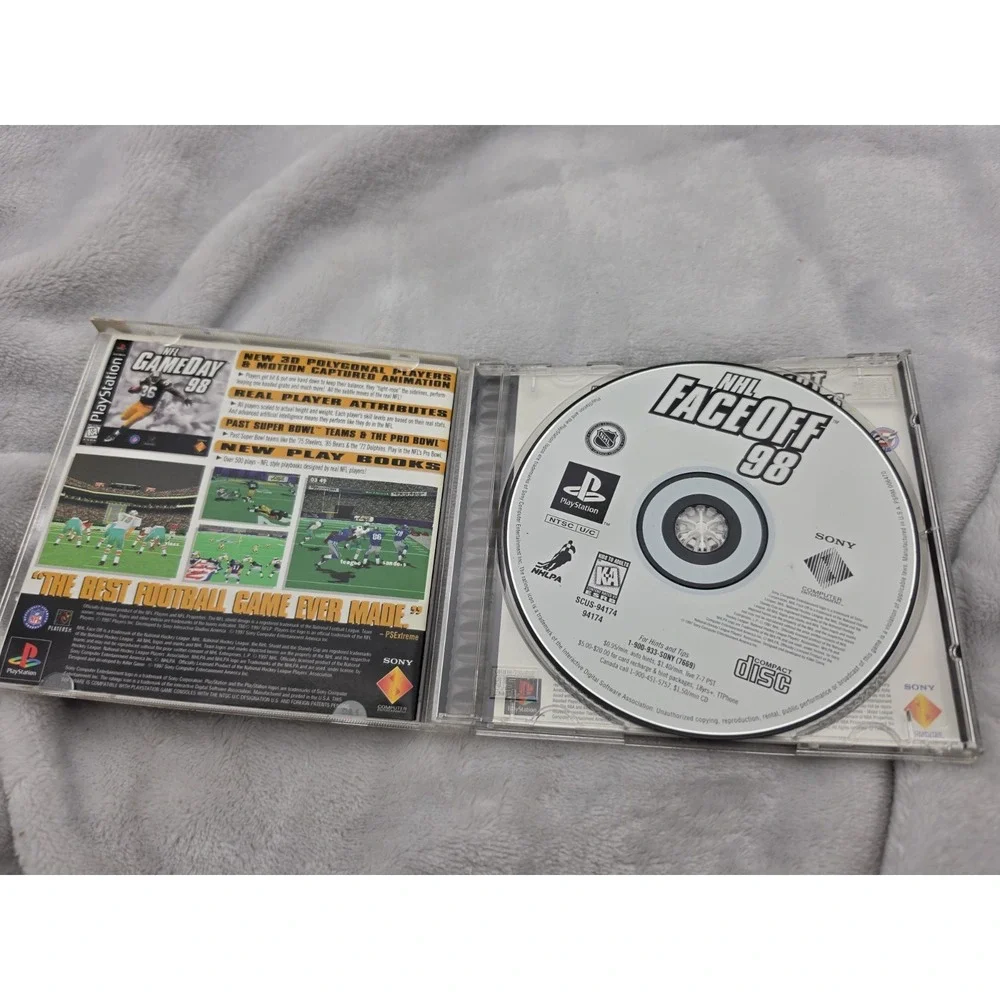 NHL FaceOff 98 Sony PlayStation 1 PS1 1997, CIB Complete #DK